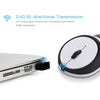 Wireless Rechargeable Mouse Sneaker Mice 2.4G Wireless Office Mouse Silent Click Auto-sleep Plug and Play (Blue)
