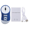 Wireless Rechargeable Mouse Sneaker Mice 2.4G Wireless Office Mouse Silent Click Auto-sleep Plug and Play (Blue)