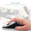 Wireless Rechargeable Mouse Sneaker Mice 2.4G Wireless Office Mouse Silent Click Auto-sleep Plug and Play (Blue)