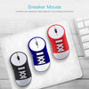 Wireless Rechargeable Mouse Sneaker Mice 2.4G Wireless Office Mouse Silent Click Auto-sleep Plug and Play (Blue)