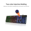 لوحة مفاتيح وماوس كومبو N-Key Rollover ماوس ألعاب سلكي لوحة مفاتيح مكتبية صامتة ماوس RGB 104 مفاتيح