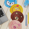 FD E680 2.4G Wireless Mouse Super Cute Cartoon Style ABS Silent Clicks Ergonomic Mute Mice With Mouse Mat Low Power Consumption Yellow