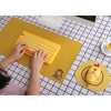 FD E680 2.4G Wireless Mouse Super Cute Cartoon Style ABS Silent Clicks Ergonomic Mute Mice With Mouse Mat Low Power Consumption Yellow