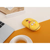 FD E680 2.4G Wireless Mouse Super Cute Cartoon Style ABS Silent Clicks Ergonomic Mute Mice With Mouse Mat Low Power Consumption Yellow