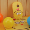 FD E680 2.4G Wireless Mouse Super Cute Cartoon Style ABS Silent Clicks Ergonomic Mute Mice With Mouse Mat Low Power Consumption Yellow