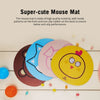 FD E680 2.4G Wireless Mouse Super Cute Cartoon Style ABS Silent Clicks Ergonomic Mute Mice With Mouse Mat Low Power Consumption Yellow