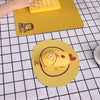 FD E680 2.4G Wireless Mouse Super Cute Cartoon Style ABS Silent Clicks Ergonomic Mute Mice With Mouse Mat Low Power Consumption Yellow