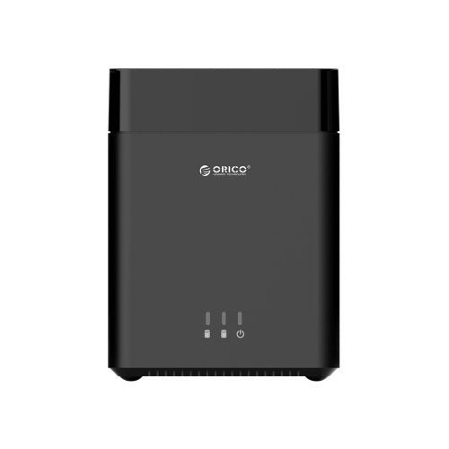 ORICO DS200U3-BK حاوية HDD ثنائية القرص USB3.0 مربع القرص الصلب المغناطيسي بحجم 3.5 بوصة.
