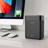 ORICO DS200U3-BK حاوية HDD ثنائية القرص USB3.0 مربع القرص الصلب المغناطيسي بحجم 3.5 بوصة.