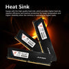 JUHOR DDR4 16GB 2400MHz 1.2V Desktop PC Memory Bank PC Memory RAM Low Power Consumption Wide Compatibility with Heat Sink