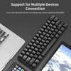 Ajazz i610T USB Wired BT3.0 Dual Mode Gaming Keyboard 61 Keys Mechanical Keyboard Monochrome Backlight Black(Blue Switch)