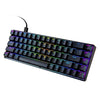 Magic-Refiner MK14 RGB لوحة مفاتيح بإضاءة خلفية 68 مفتاحًا لوحة معدنية N-key Rollover لوحة مفاتيح الألعاب مفتاح أزرق أغطية مفاتيح عائمة 18 تأثيرات ضوئية سوداء
