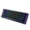 Magic-Refiner MK14 RGB لوحة مفاتيح بإضاءة خلفية 68 مفتاحًا لوحة معدنية N-key Rollover لوحة مفاتيح الألعاب مفتاح أزرق أغطية مفاتيح عائمة 18 تأثيرات ضوئية سوداء