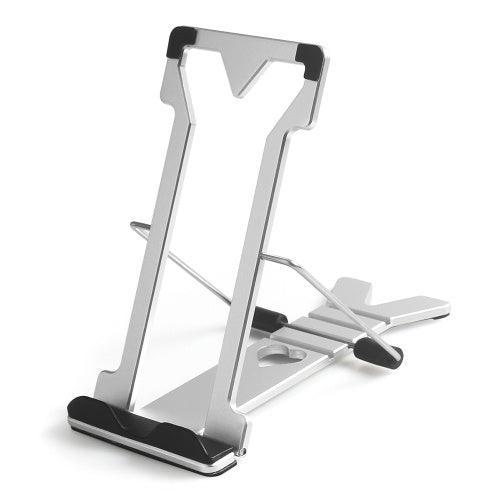 AOSIMAN المحمولة شاشة دعم حامل حامل قوس تعديل متعدد المستويات لعرض الهاتف الذكي اللوحي الفضة