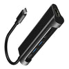 متعدد الوظائف 6 في 1 Type-C Hub Type-C إلى USB3.0 HD محول مع SD TF فتحة بطاقة USB3.1 محول التوصيل والتشغيل أسود