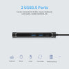 متعدد الوظائف 6 في 1 Type-C Hub Type-C إلى USB3.0 HD محول مع SD TF فتحة بطاقة USB3.1 محول التوصيل والتشغيل أسود