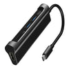 متعدد الوظائف 6 في 1 Type-C Hub Type-C إلى USB3.0 HD محول مع SD TF فتحة بطاقة USB3.1 محول التوصيل والتشغيل أسود