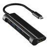 متعدد الوظائف 6 في 1 Type-C Hub Type-C إلى USB3.0 HD محول مع SD TF فتحة بطاقة USB3.1 محول التوصيل والتشغيل أسود