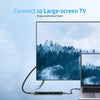 متعدد الوظائف 6 في 1 Type-C Hub Type-C إلى USB3.0 HD محول مع SD TF فتحة بطاقة USB3.1 محول التوصيل والتشغيل أسود
