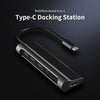 متعدد الوظائف 6 في 1 Type-C Hub Type-C إلى USB3.0 HD محول مع SD TF فتحة بطاقة USB3.1 محول التوصيل والتشغيل أسود