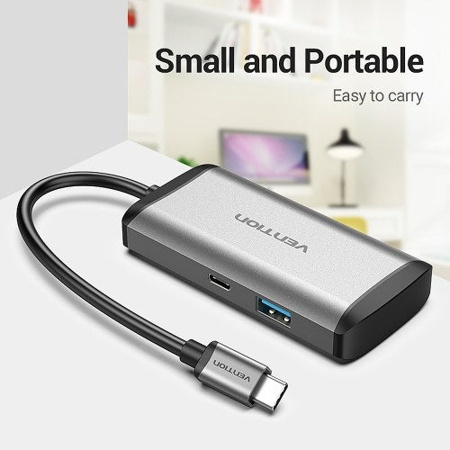 Vention TGAHB 5IN1 USB C HUB Type-C to 4* USB 3.0 + PD HUB Dock Multifunction Adapter Converter USB-C 3.1 Splitter Port USB-C HUB