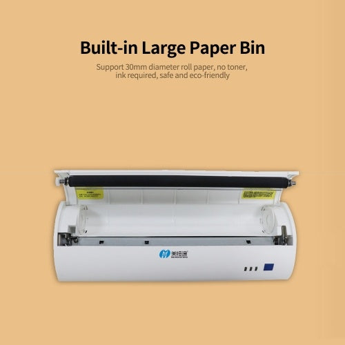 طابعة حرارية محمولة A4 طابعة BT بطارية مدمجة ورق اختبار طابعة صور مستندات أبيض قابس الاتحاد الأوروبي