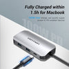 Vention TGHHB 5IN1 USB-C HUB Type-C إلى 4 * USB 3.0 + PD كمبيوتر محمول PC USB 3.0 HUB محول محول مقسم
