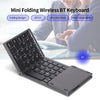 Wireless BT Keyboard Folding Keyboard Portable Ultra Slim BT Keyboard with Touchpad for Windows/Android/iOS Grey