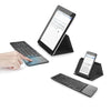 Wireless BT Keyboard Folding Keyboard Portable Ultra Slim BT Keyboard with Touchpad for Windows/Android/iOS Grey
