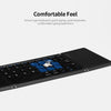 Wireless BT Keyboard Folding Keyboard Portable Ultra Slim BT Keyboard with Touchpad for Windows/Android/iOS Grey