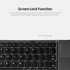 Wireless BT Keyboard Folding Keyboard Portable Ultra Slim BT Keyboard with Touchpad for Windows/Android/iOS Grey