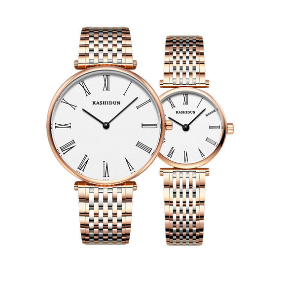 ساعات كوارتز زوجية فاخرة من Caseton - ذهبي 