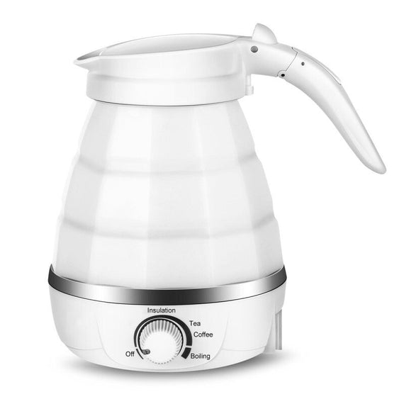 Collapsible Electric Kettle with Dual Voltage - White