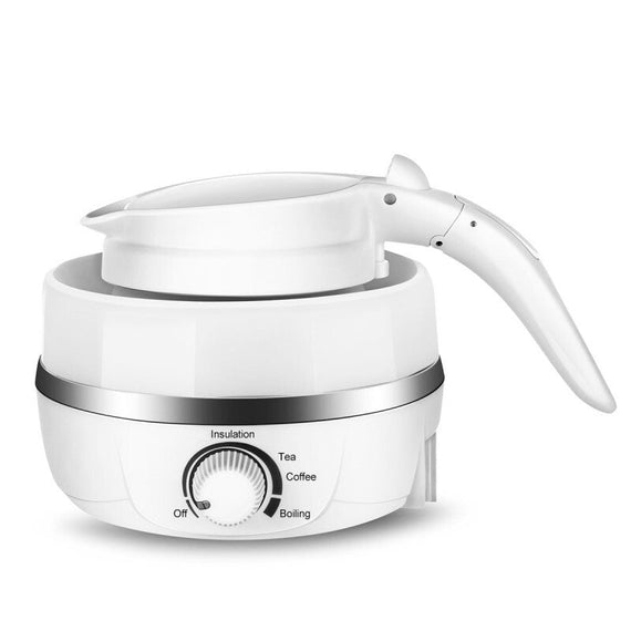 Collapsible Electric Kettle with Dual Voltage - White