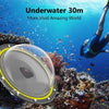 TELESIN 6inch Dome Port Dive Case Underwater 30m with Floating Shank