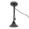 كاميرا ويب USB مرنة معقوفة 640 × 480 بكسل لسطح المكتب عبر الإنترنت مع ميكروفون خفيف لإلغاء الضوضاء USB 1.1/2.0 للبث المباشر عبر الإنترنت ومؤتمرات الفيديو المتوافقة مع نظام التشغيل Windows 7.0 أو الأحدث