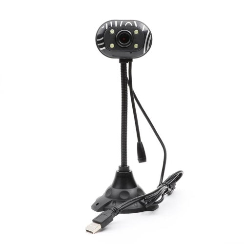 كاميرا ويب USB مرنة معقوفة 640 × 480 بكسل لسطح المكتب عبر الإنترنت مع ميكروفون خفيف لإلغاء الضوضاء USB 1.1/2.0 للبث المباشر عبر الإنترنت ومؤتمرات الفيديو المتوافقة مع نظام التشغيل Windows 7.0 أو الأحدث
