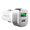 شاحن سيارة dodocool بقوة 33 وات بمنفذين مع شحن سريع 3.0 ومنفذ شحن بمخرج USB-C لهاتف iPhone