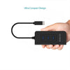 dodocool USB-C 3.1 to 3-Port USB-A 3.0 Hub with Gigabit Ethernet Adapter and Power Delivery Black