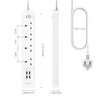 dodocool Smart 1100W 4-outlet Surge Protector 1440 Joules Power Strip with 20W 4-Port USB Charger 4.92ft Cord Extension Lead On/Off Switch LED Indicator for Smartphones Tablets and More US Plug AC125V White