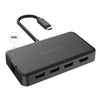 dodocool 6-in-1 Multifunction USB-C Hub with Type-C Power Delivery 4K Video HD Output Port Gigabit Ethernet Adapter and 3 SuperSpeed USB 3.0 Ports Black
