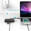 dodocool 6-in-1 Multifunction USB-C Hub with Type-C Power Delivery 4K Video HD Output Port Gigabit Ethernet Adapter and 3 SuperSpeed USB 3.0 Ports Black