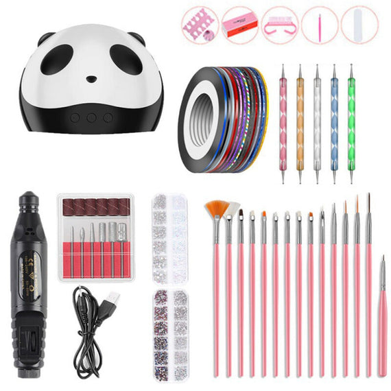 مجموعة لوازم طلاء الأظافر الجل التي يمكنك صنعها بنفسك - أسود 