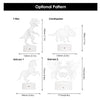 ضوء ليلي LED ثلاثي الأبعاد على شكل ديناصور