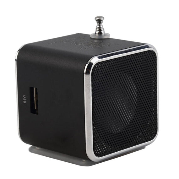 Digital Portable LCD Radio Speaker - Black