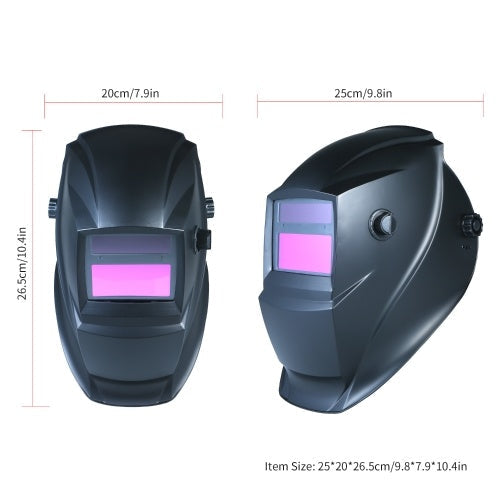 Solar Automatic Darkening Welding Helmet Mask Head-Mounted Argon Arc Welding Protective Cap Flat Flip Half Helical