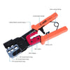 3-In-1 Crimping Tool PassThrough Cutter for RJ22/4P RJ11/6P RJ45/8P Ethernet Network LAN Cable Plier Crystal Head Cable Cutter Peeling Shear