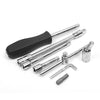 53pcs Multifunctional Professional Steel Socket Wrench Tool Set Car Repairing Toolbox Automobile and Motorcycle Sleeve Socket Spanner Tools Kit