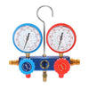 YS-025 Manifold Dual Gauges Set Refrigeration Equipment Pressure Measuring Tool Kit with 3 Recharge Hoses