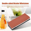 محترفة مقطوعة من الحجر الشحذ الحجري الحجري المراوغة لجميع Blade Kitchen Cutter Sryber Double Grind Stone مع قاعدة سيليكون غير قابلة للانزلاق